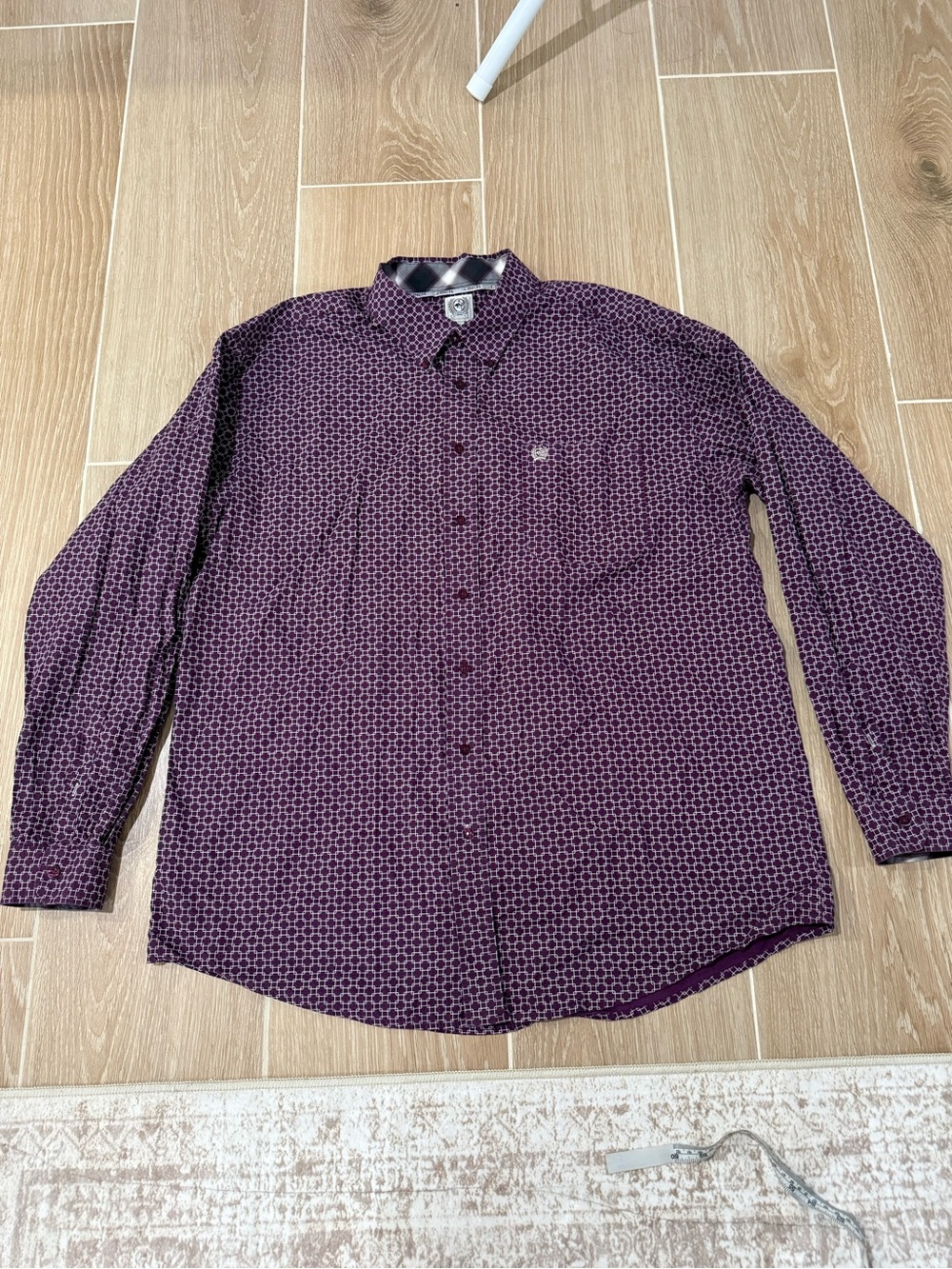 Cinch Purple Geometric Button-Up Men’s XL Dress Shirt